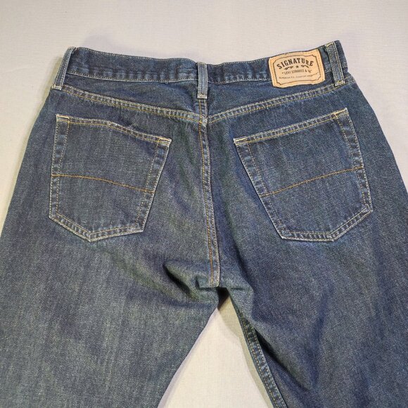 Signature by Levi Strauss jeans Bootcut men's size 34x30 dark washed blue - Picture 4 of 10